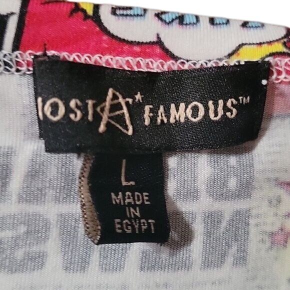 Newspaper Comic Print Twist‎ Front Halter Top Sleeveless Sexy Going Out L retro - Picture 5 of 6